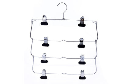 M050 - Heavy Duty 4 Tier Hanger Foldable Wide Clips - 24 pcs (Retail Packed)