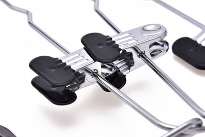 M050 - Heavy Duty 4 Tier Hanger Foldable Wide Clips - 24 pcs (Retail Packed)