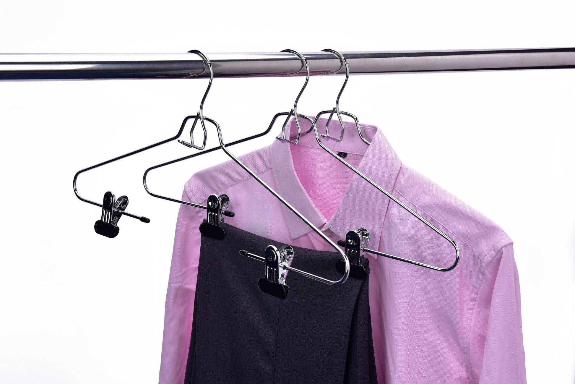 M059 - Heavy Duty Metal Add On Hanger Wide Clips - 60 Pcs (Retail Packed)