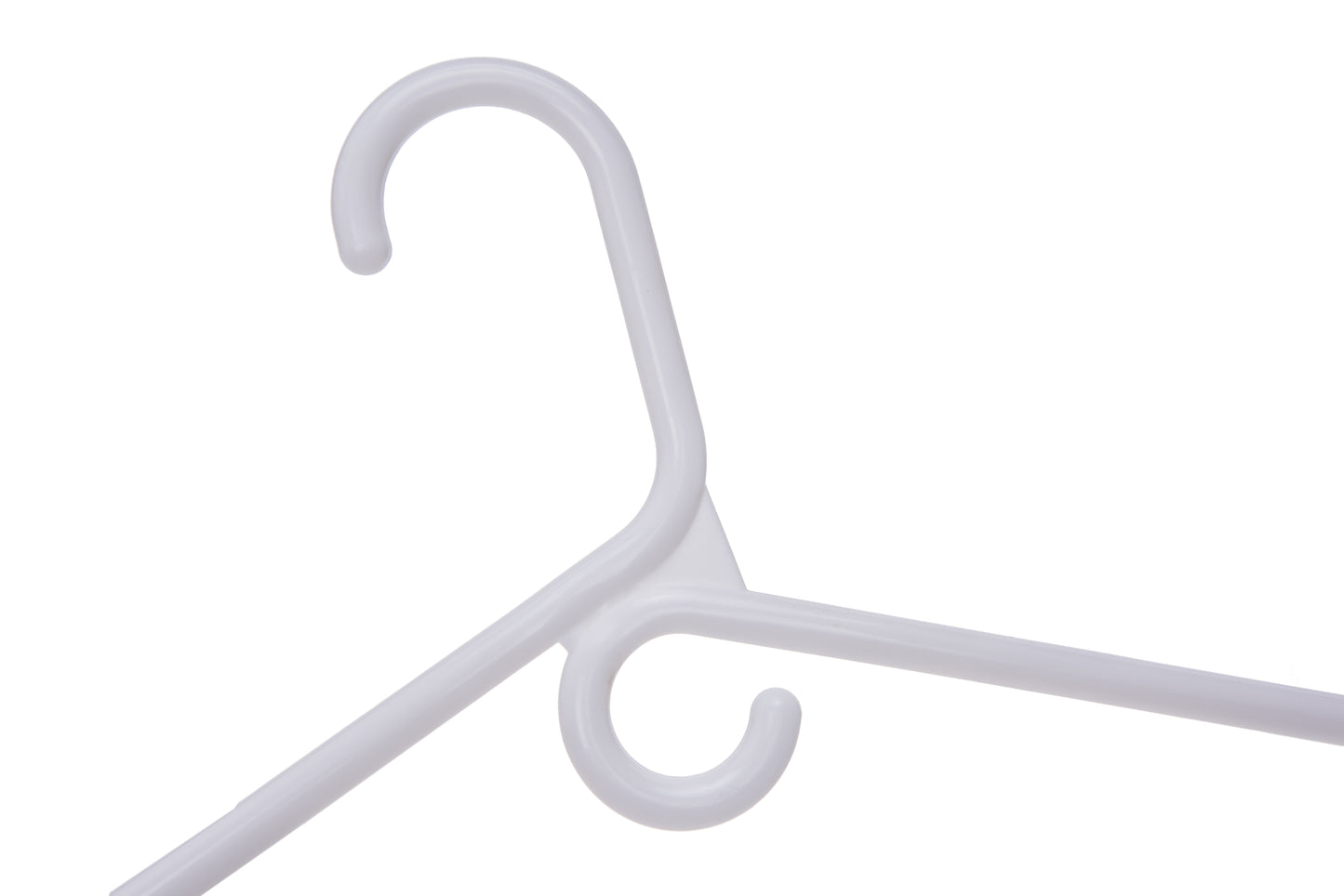 P031 - Plastic Heavy-Duty Hanger White - 100 Hangers