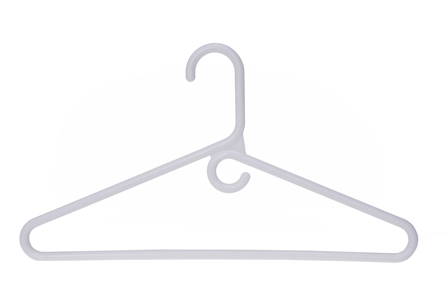 P031 - Plastic Heavy-Duty Hanger White - 100 Hangers