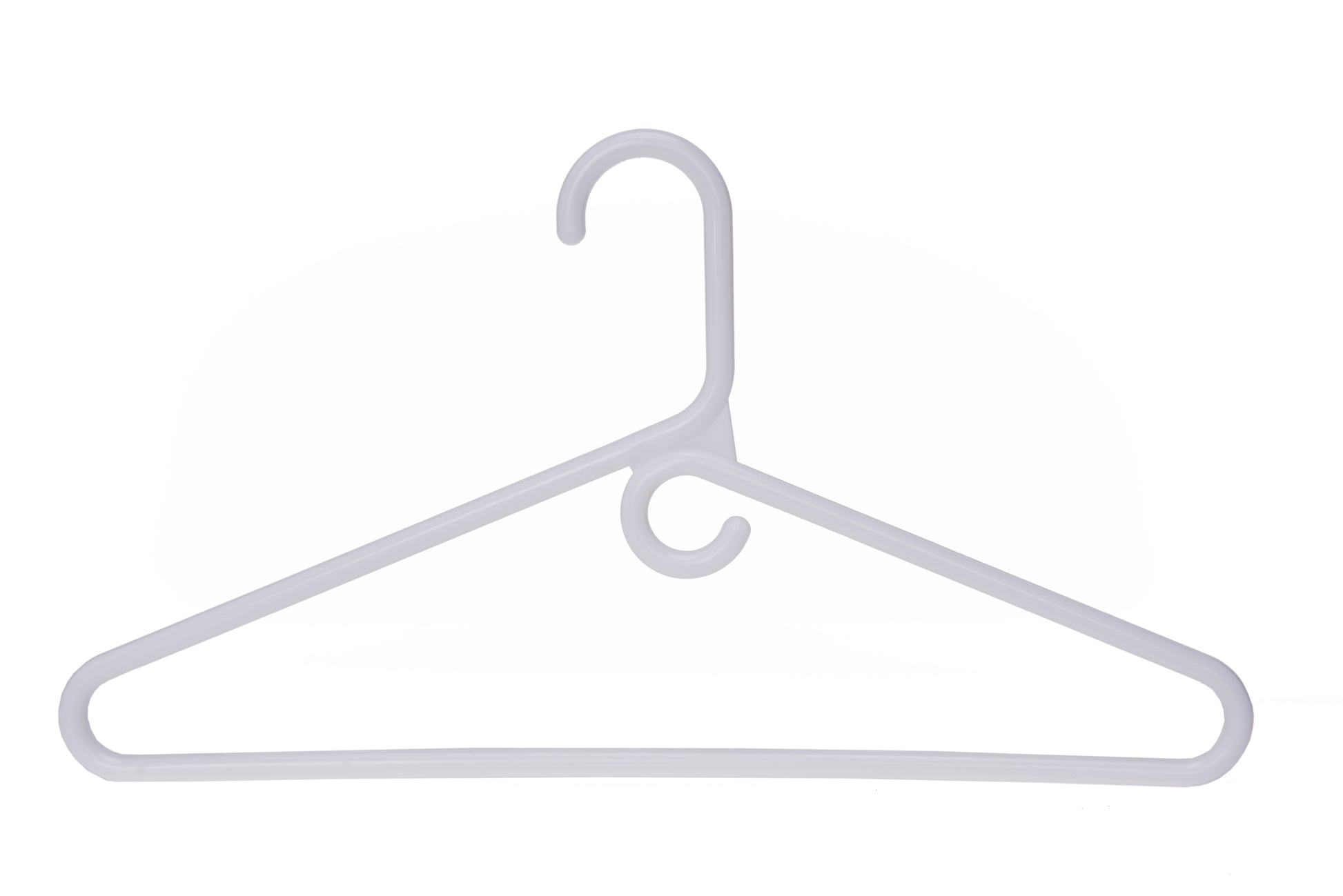 P031 - Plastic Heavy-Duty Hanger White - 100 Hangers