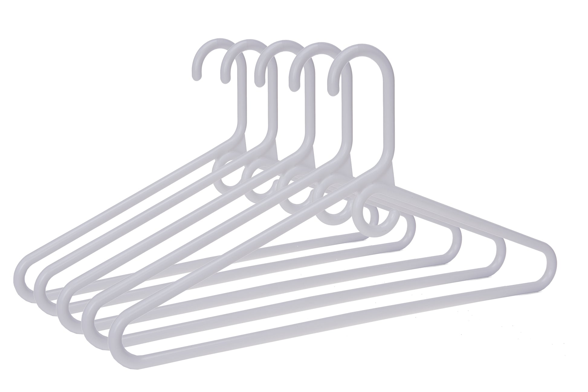 P031 - Plastic Heavy-Duty Hanger White - 90 Hangers
