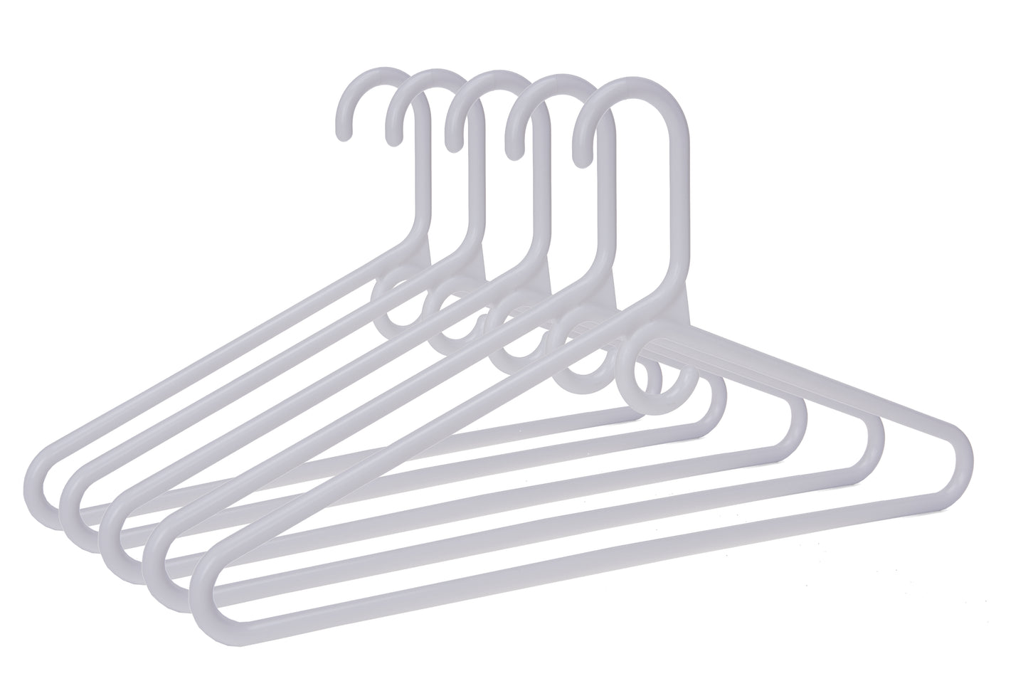 P031 - Plastic Heavy-Duty Hanger White - 100 Hangers