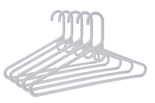 P031 - Plastic Heavy-Duty Hanger White - 100 Hangers