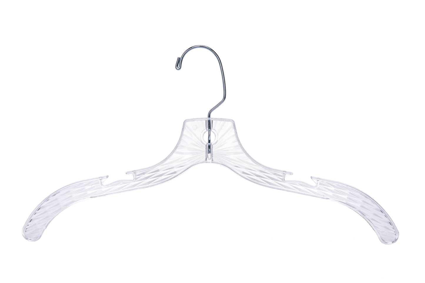 P020 - Crystal Plastic Shirt Hanger - 100 Hangers