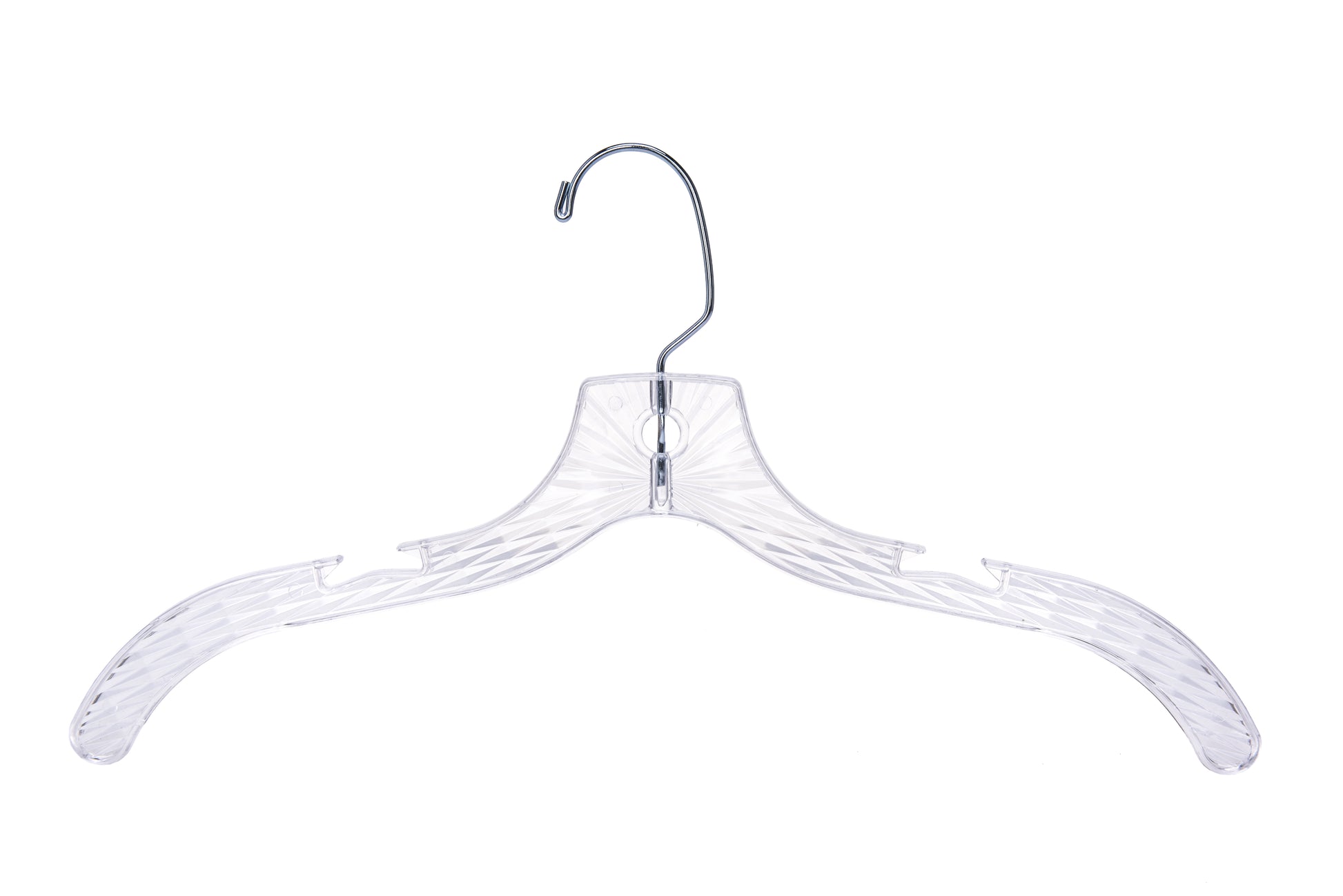 P020 - Crystal Plastic Shirt Hanger - 100 Hangers