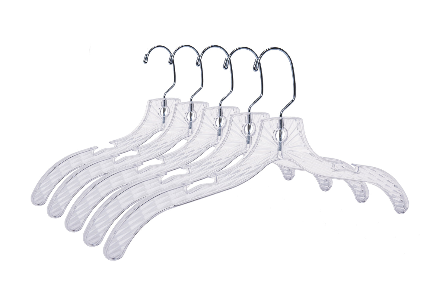 P020 - Crystal Plastic Shirt Hanger - 100 Hangers