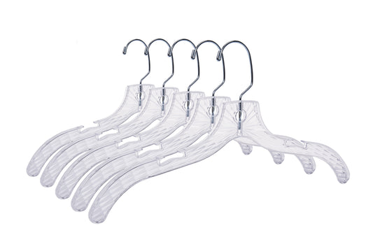 P020 - Crystal Plastic Shirt Hanger - 100 Hangers