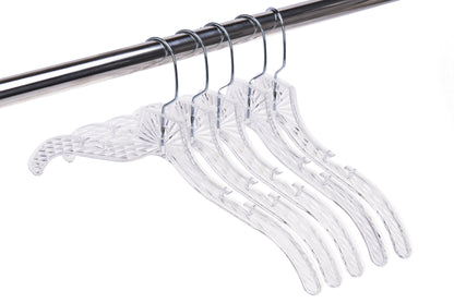 P020 - Crystal Plastic Shirt Hanger - 100 Hangers