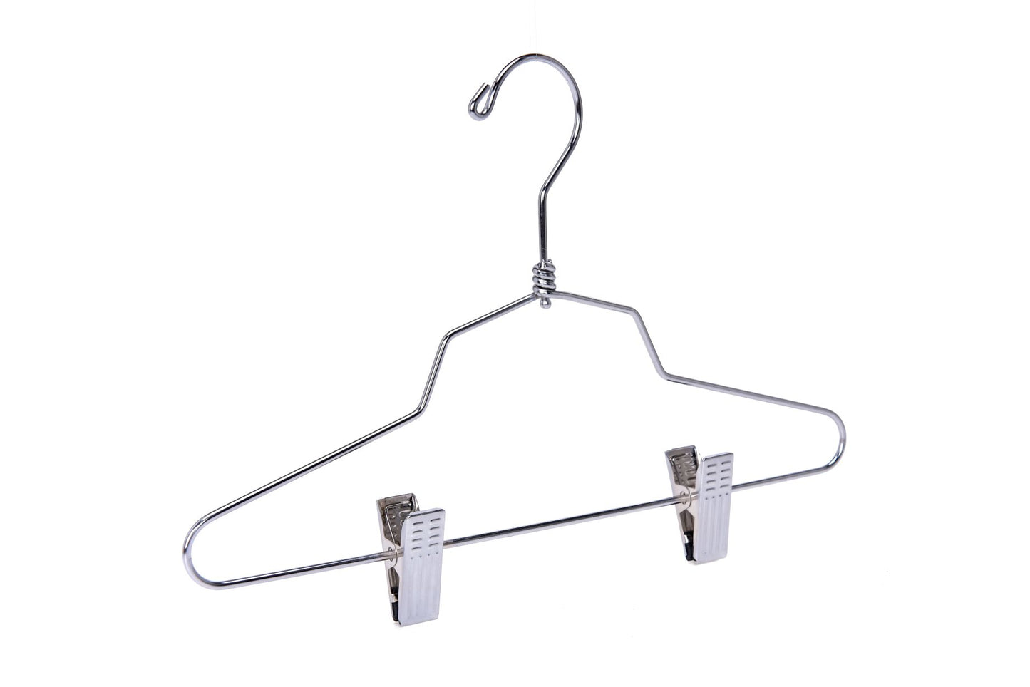 M057 - 12" Metal Hanger with Clips Swivel Hook Kids - 60 Pcs