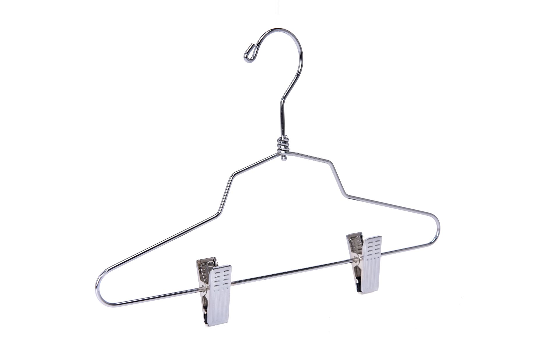 M057 - 12" Metal Hanger with Clips Swivel Hook Kids - 60 Pcs