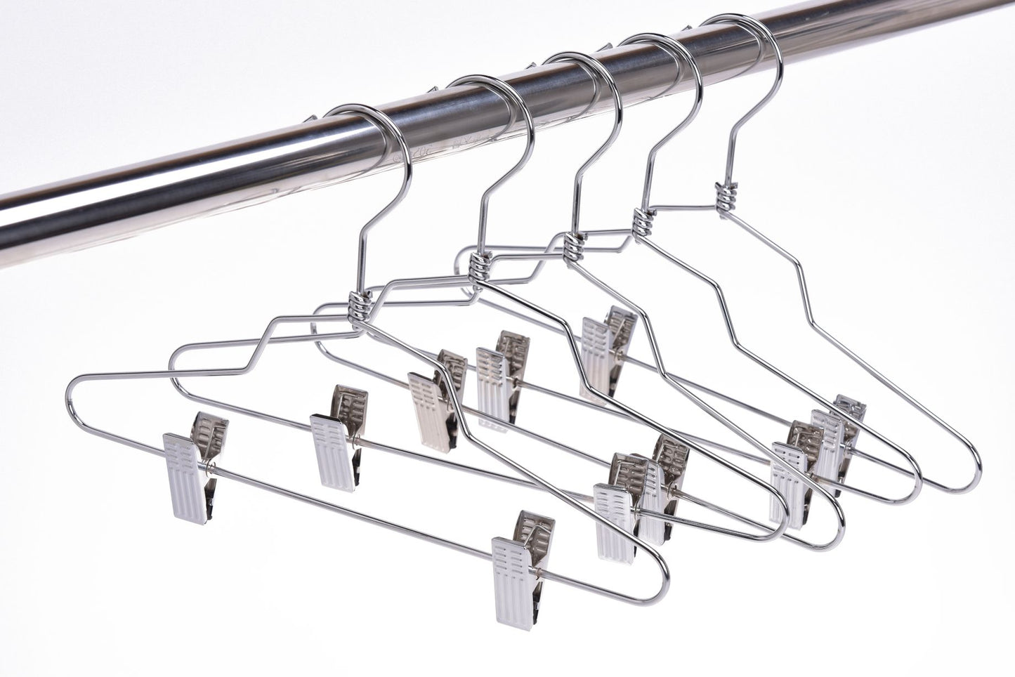 M057 - 12" Metal Hanger with Clips Swivel Hook Kids - 60 Pcs