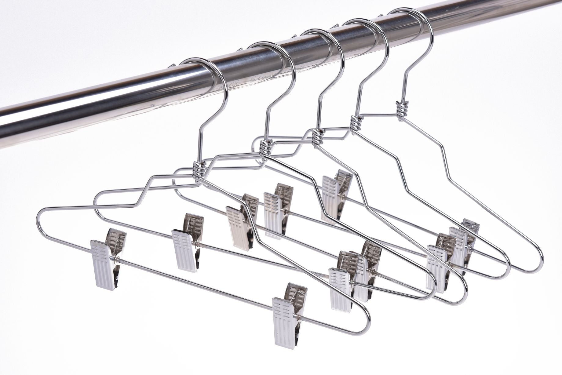 M057 - 12" Metal Hanger with Clips Swivel Hook Kids - 60 Pcs