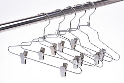 M057 - 12" Metal Hanger with Clips Swivel Hook Kids - 60 Pcs