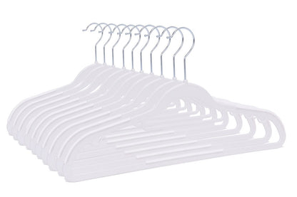 PL202 - 16.5" Space saving Plastic Shirt Hangers -White -200