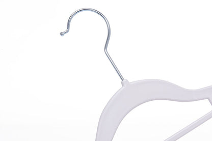 PL202 - 16.5" Space saving Plastic Shirt Hangers -White -200