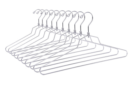 M013 - Metal Suit Hanger, Swivel Hook, 17 inch - 100 Hangers