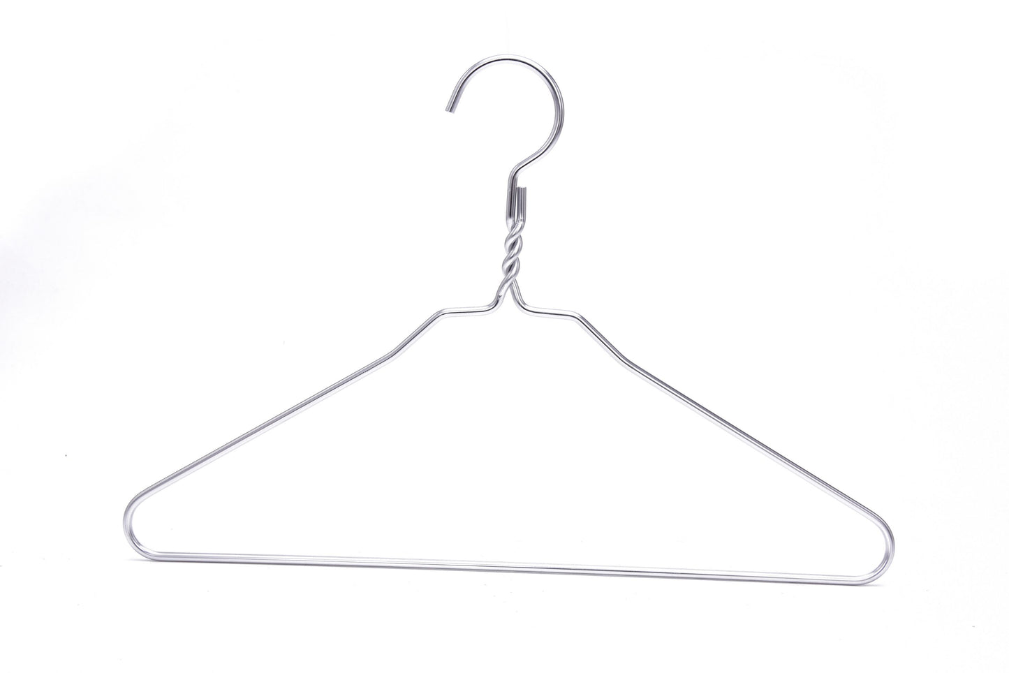 AL10 - 16.5" Silver Aluminum Hangers for Coats Suits and Shirts - 100 Hangers