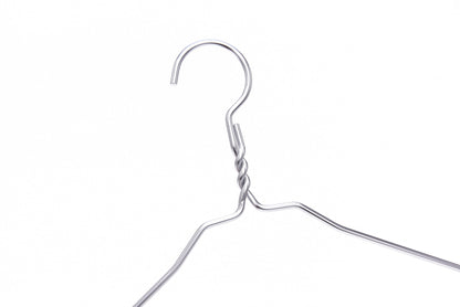 AL10 - 16.5" Silver Aluminum Hangers for Coats Suits and Shirts - 100 Hangers