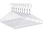 AL10 - 16.5" Silver Aluminum Hangers for Coats Suits and Shirts - 100 Hangers