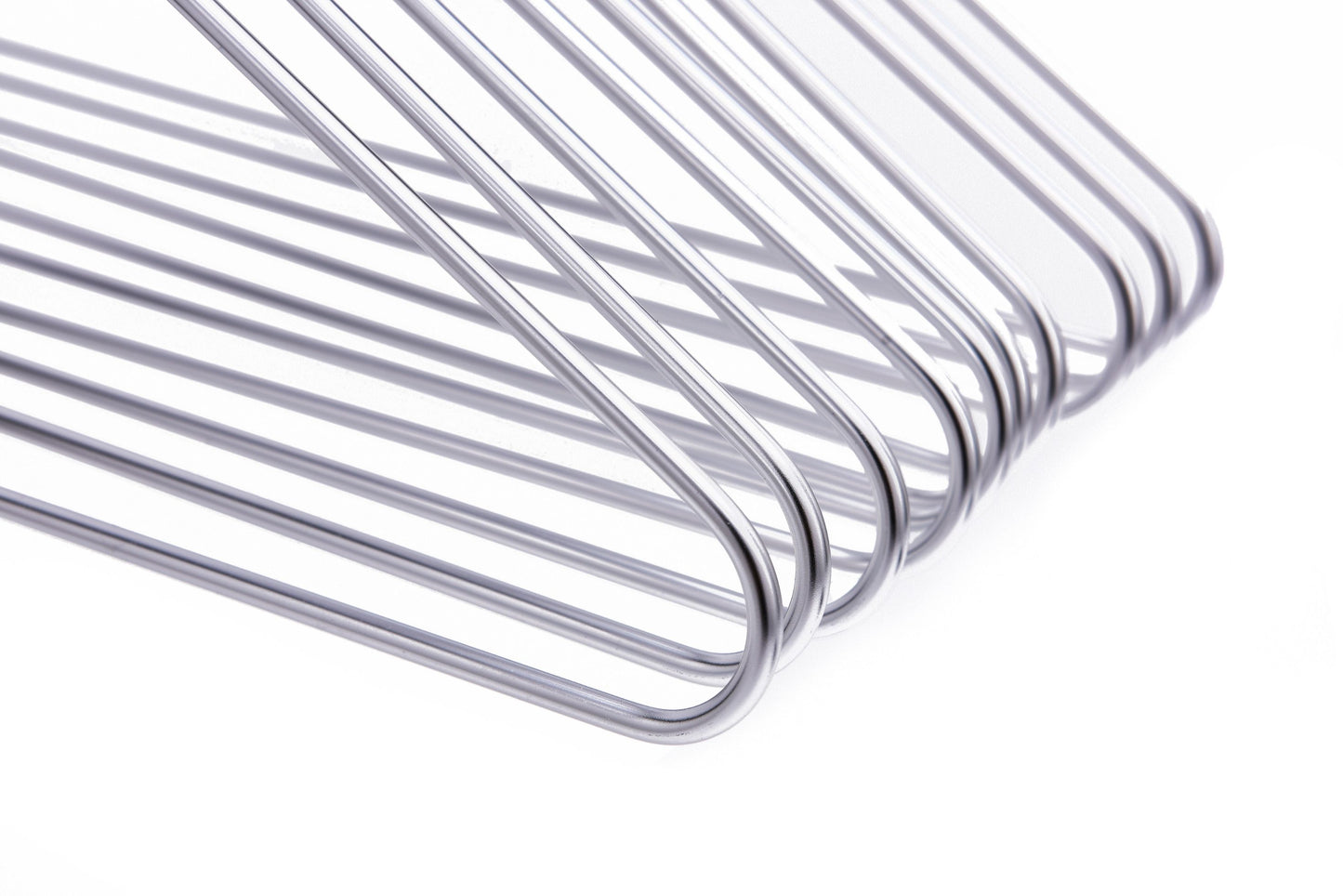 AL10 - 16.5" Silver Aluminum Hangers for Coats Suits and Shirts - 100 Hangers