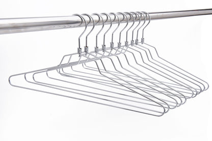 M013 - Metal Suit Hanger, Swivel Hook, 17 inch - 100 Hangers
