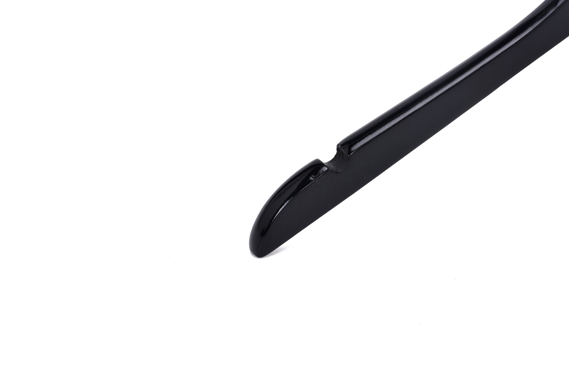 W071 - Semi Curved Wooden Hangers - Black with Gold Hook - 80