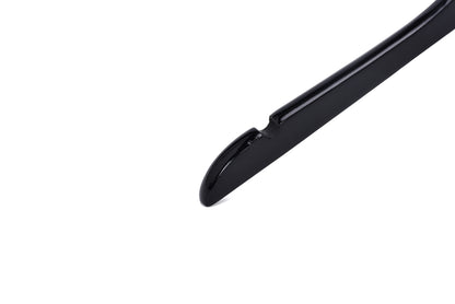 W071 - Semi Curved Wooden Hangers - Black with Gold Hook - 80