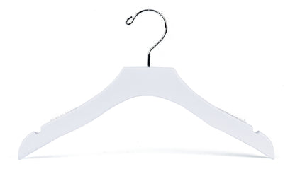WK12 - 13" Luxury Kids Wooden Hanger - White - 100 Hangers