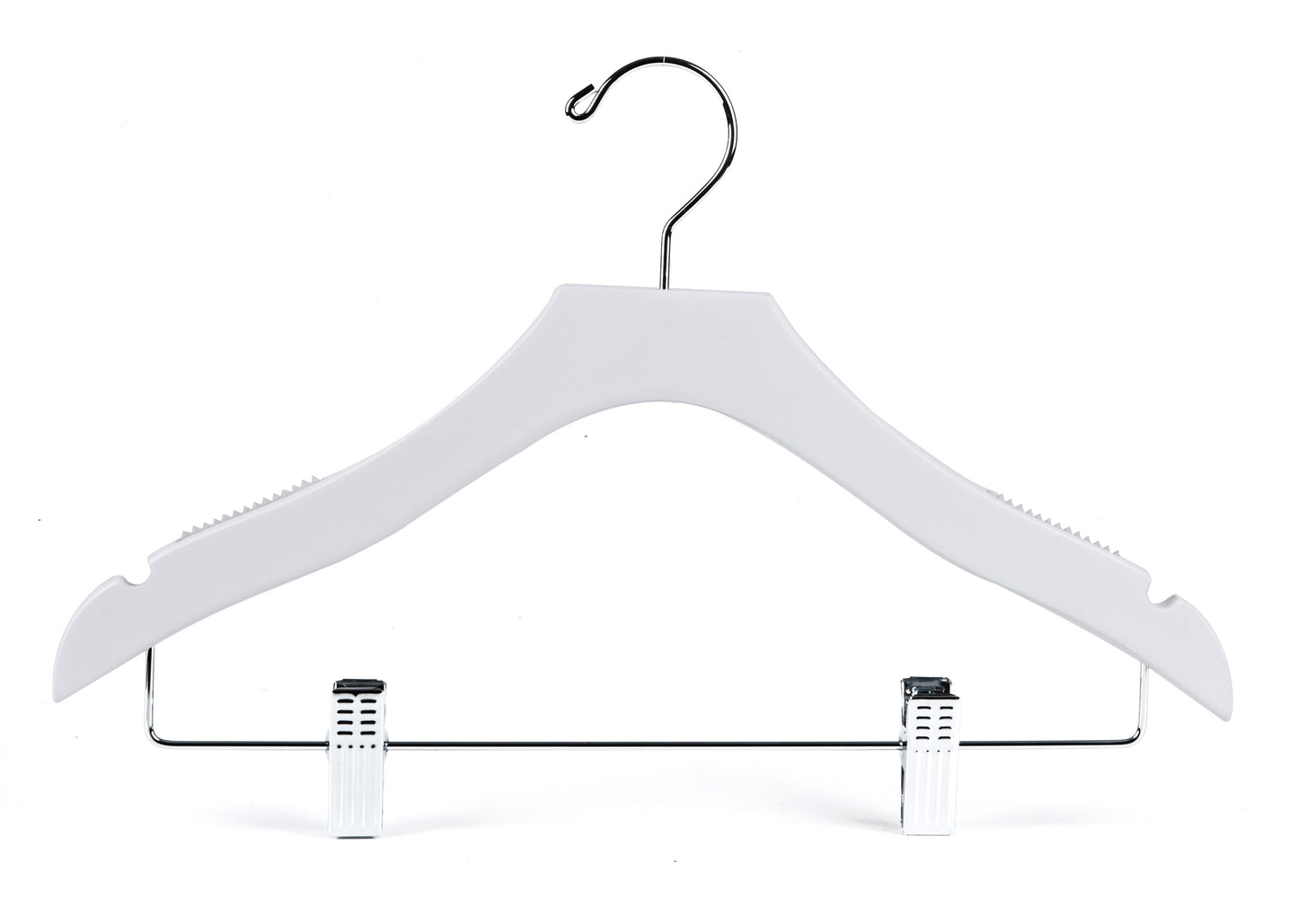 WK15 - 14.5" Luxury Kids Wooden Skirt Hanger - White