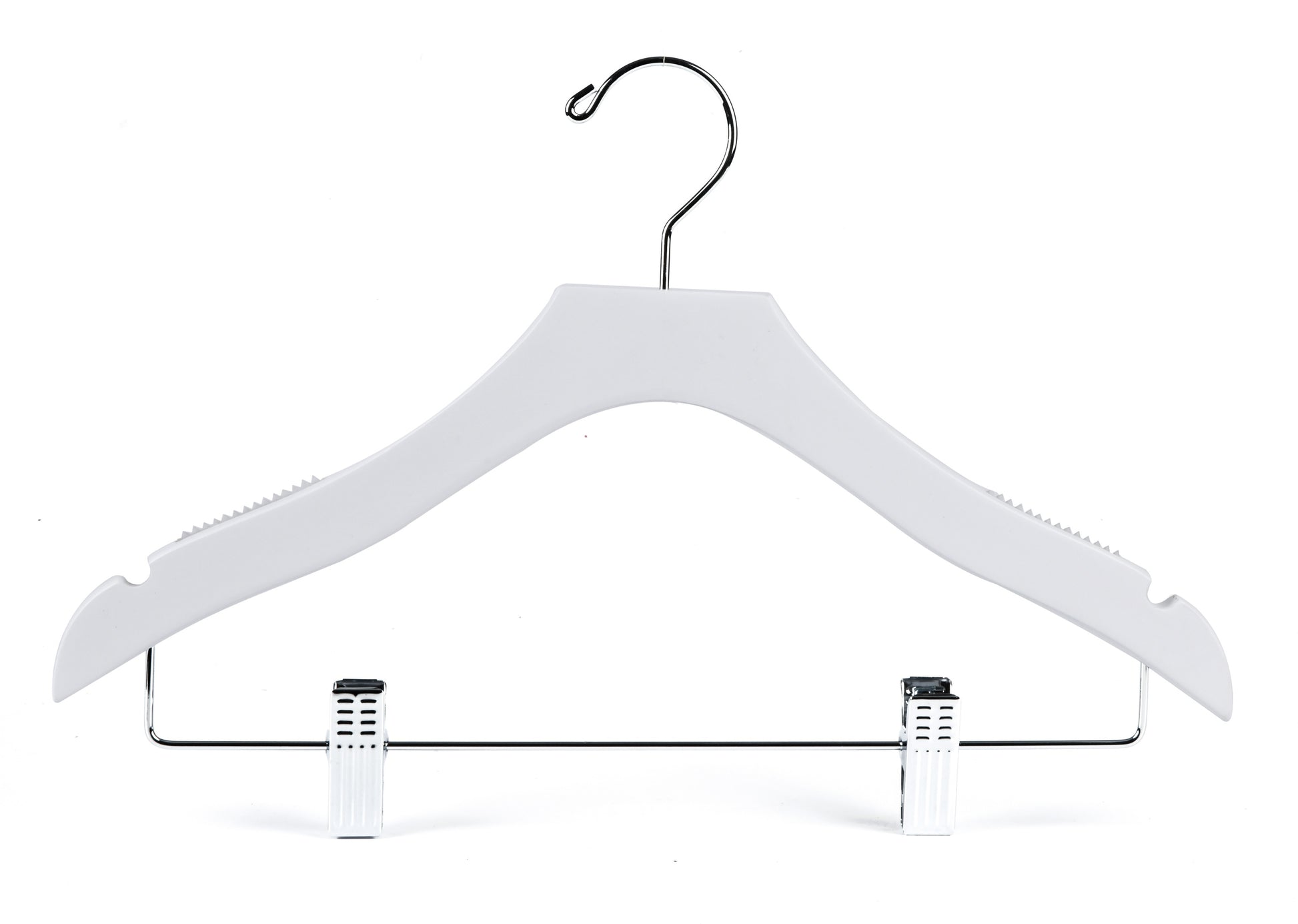 WK15 - 14.5" Luxury Kids Wooden Skirt Hanger - White
