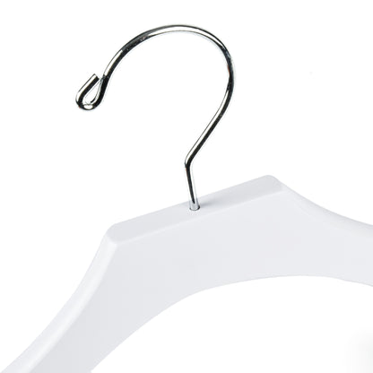 WK15 - 14.5" Luxury Kids Wooden Skirt Hanger - White