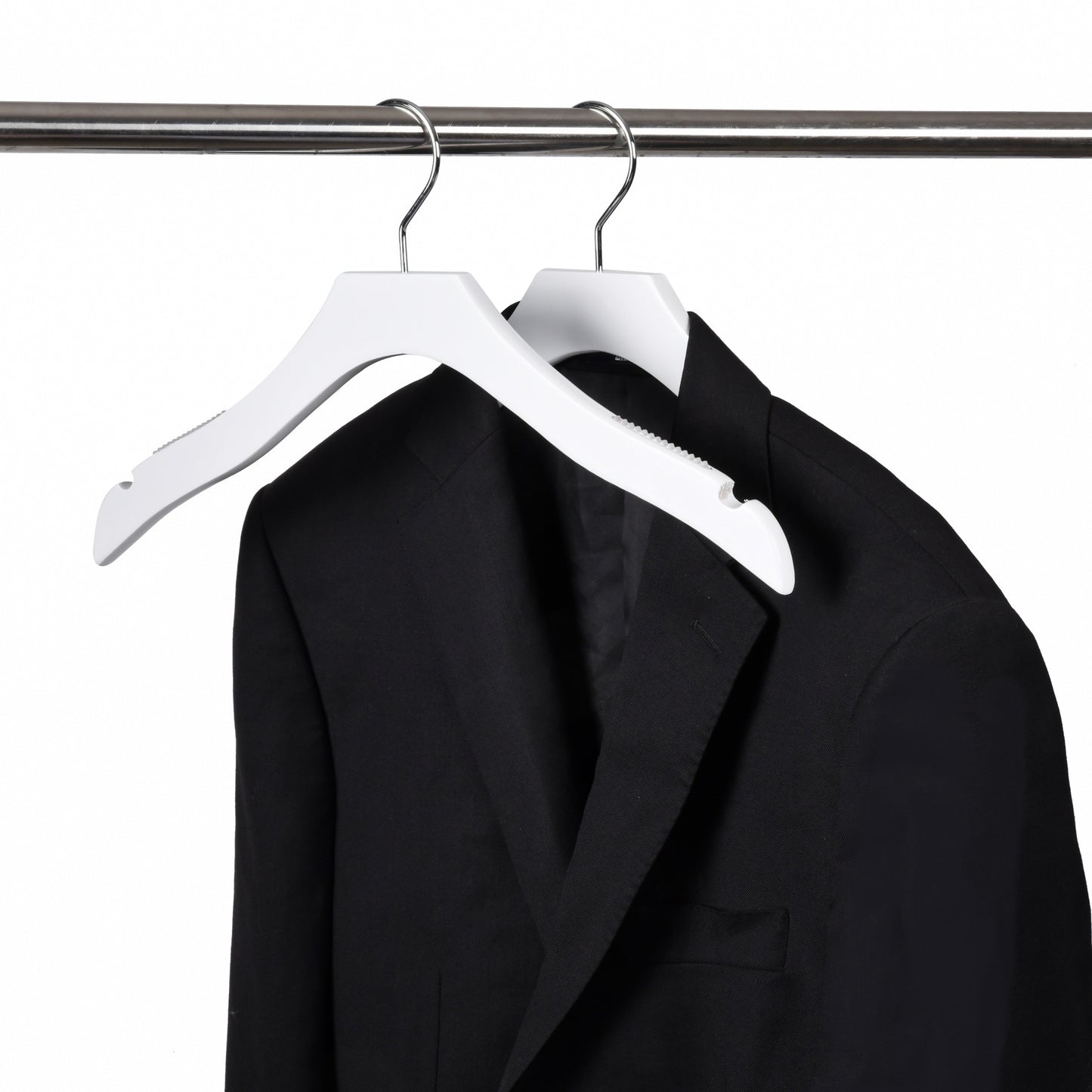 WK14 - 14.5" Luxury Kids Wooden Hanger - White - 100 Hangers