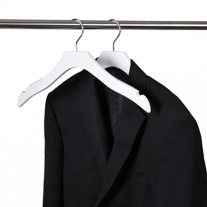 WK14 - 14.5" Luxury Kids Wooden Hanger - White - 100 Hangers