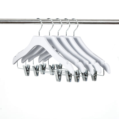 WK15 - 14.5" Luxury Kids Wooden Skirt Hanger - White
