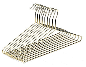 5321 - Gold Metal 17" Super Heavy Duty Hanger - 100 Hangers
