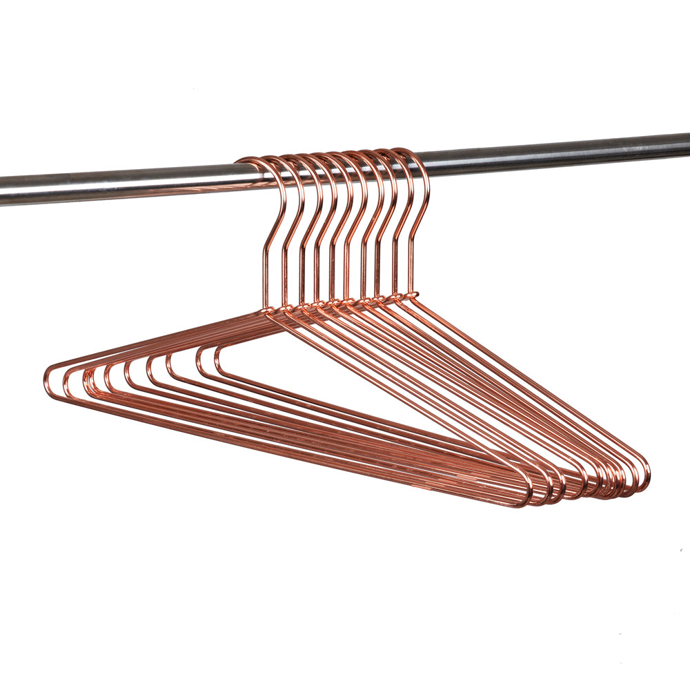 3821 - 17" Heavy Duty Rose Gold Metal Hanger for Suit/Coats, 120 Lose 