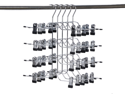 2801 - Heavy Duty 4 Tier Hanger with Clips - 32 hangers