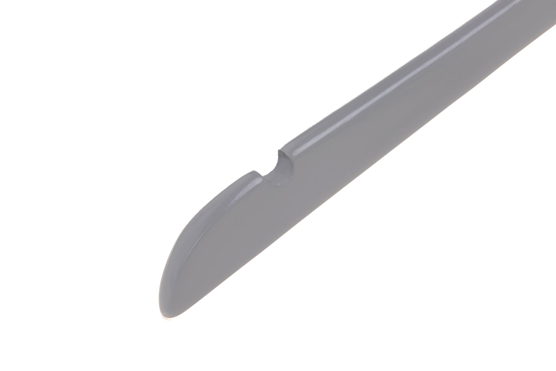 W061 - Semi Curved Wooden Hangers, 17.5" Light Gray - 80