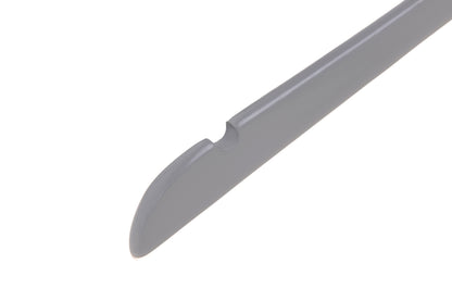 W061 - Semi Curved Wooden Hangers, 17.5" Light Gray - 80