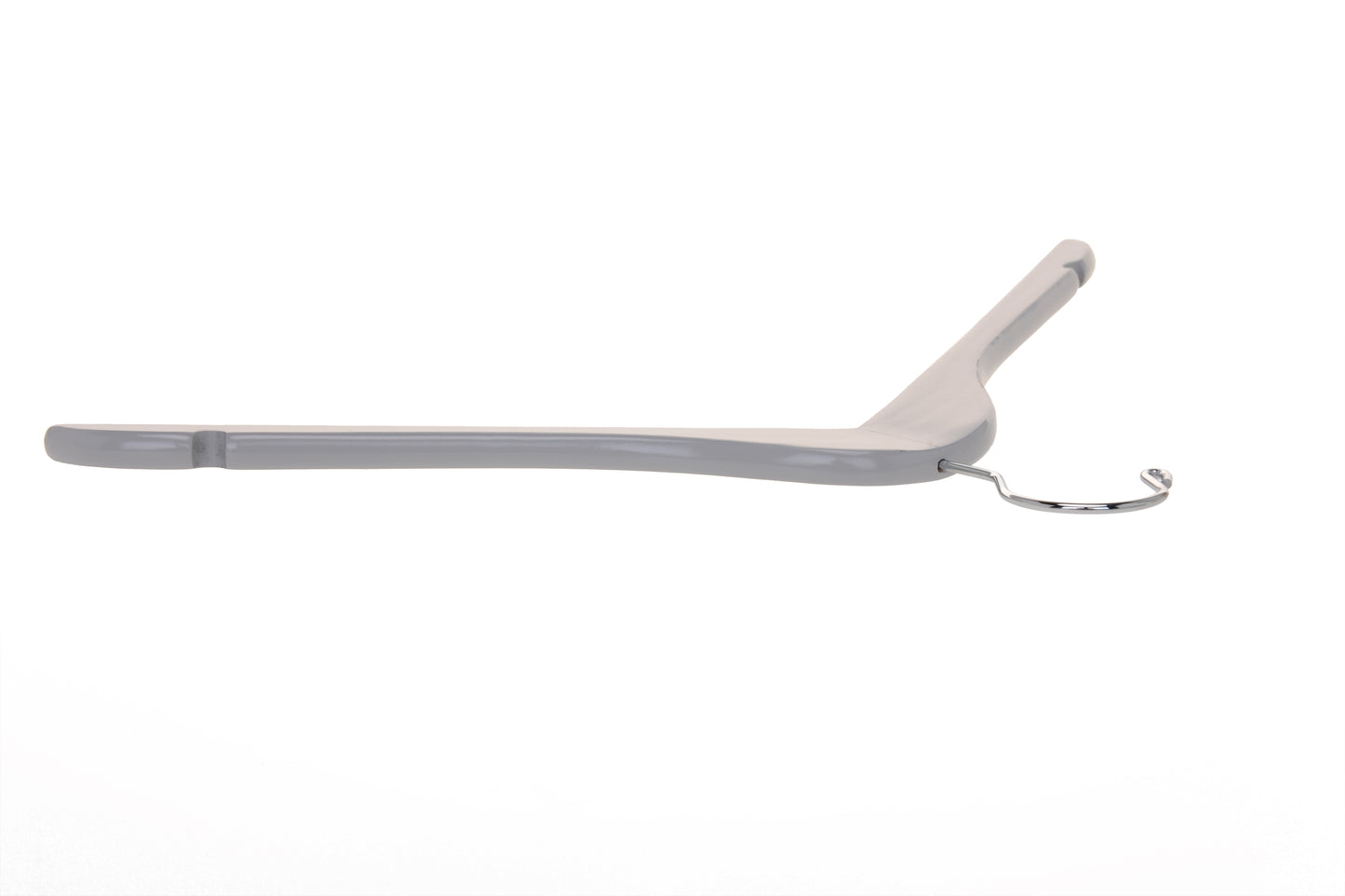 W061 - Semi Curved Wooden Hangers, 17.5" Light Gray - 80