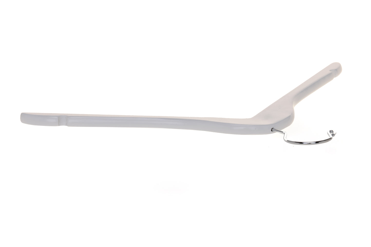 W041 - Semi Curved Wooden Hangers, 17.5" White - 80 Hangers