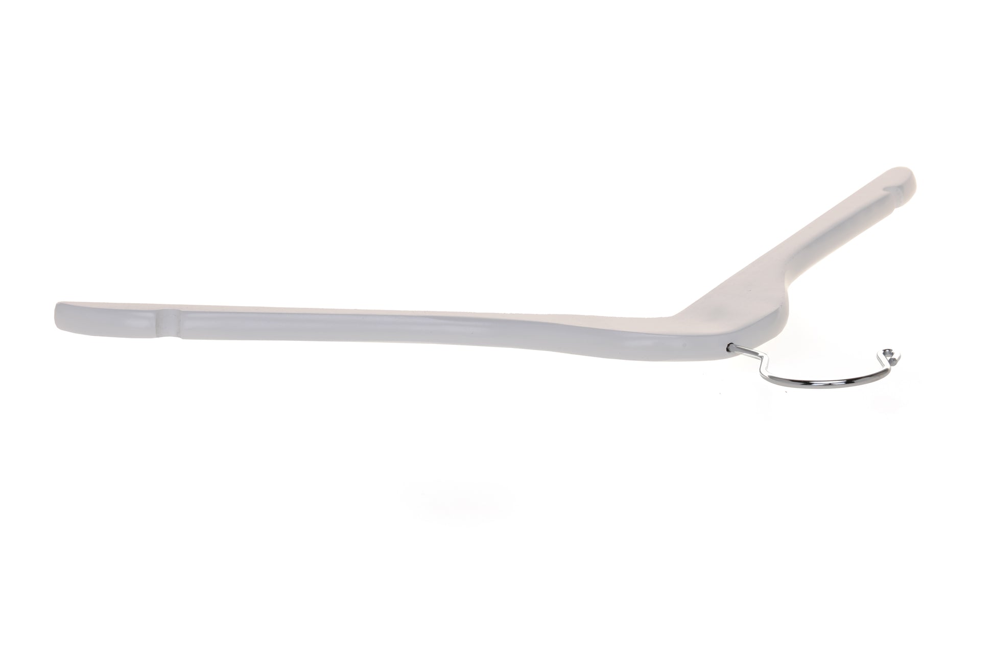 W041 - Semi Curved Wooden Hangers, 17.5" White - 80 Hangers