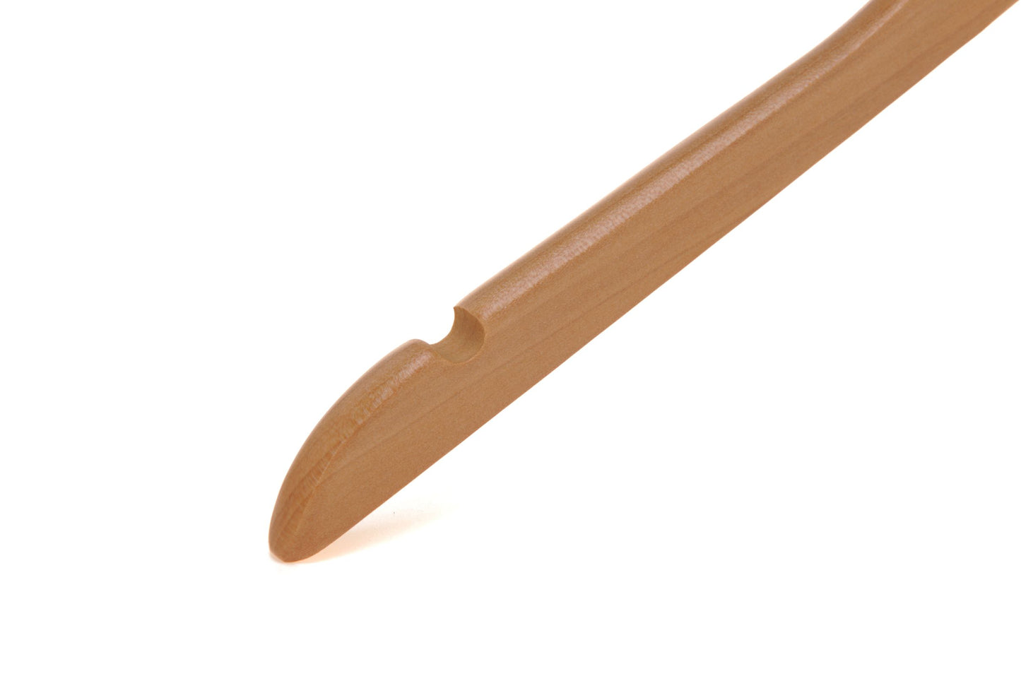 W031 - Semi Curved Wooden Hangers, 17.5" White - 80 Hangers