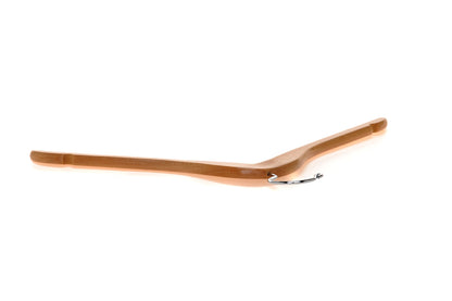 W031 - Semi Curved Wooden Hangers, 17.5" White - 80 Hangers