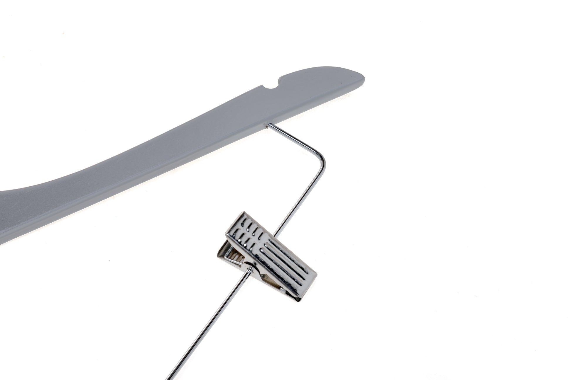 W062 - Semi Curved Wooden Skirt Hangers - Light Gray - 80