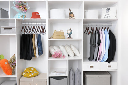 W021 - Semi Curved Wooden Hangers, 17.5" Walnut - 100 Hangers