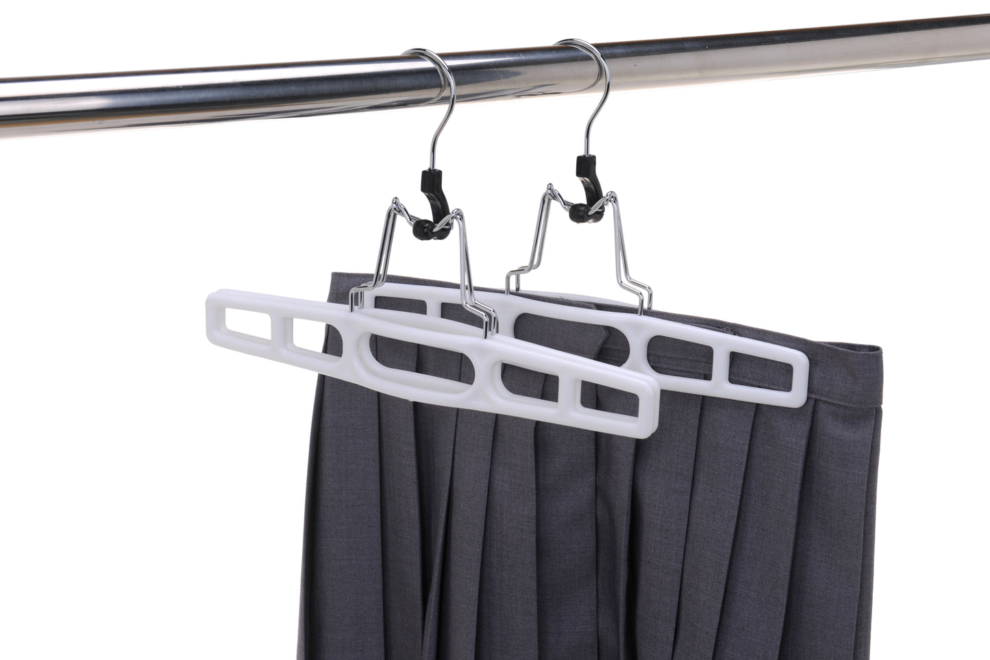 P032-10 - Plastic Heavy-Duty Skirt Blouse Hanger - 80 Hangers