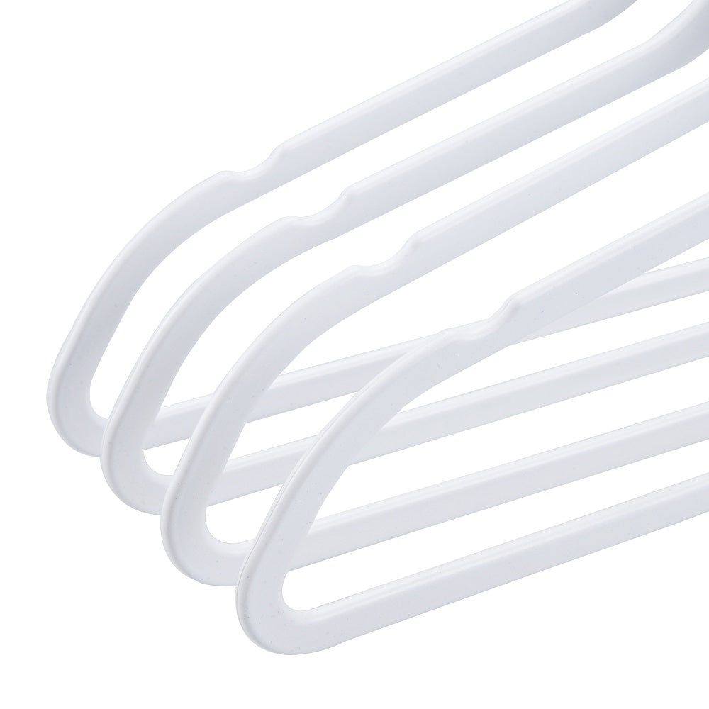PL014 - Space saving Plastic Shirt Hangers - White - 160 Pcs